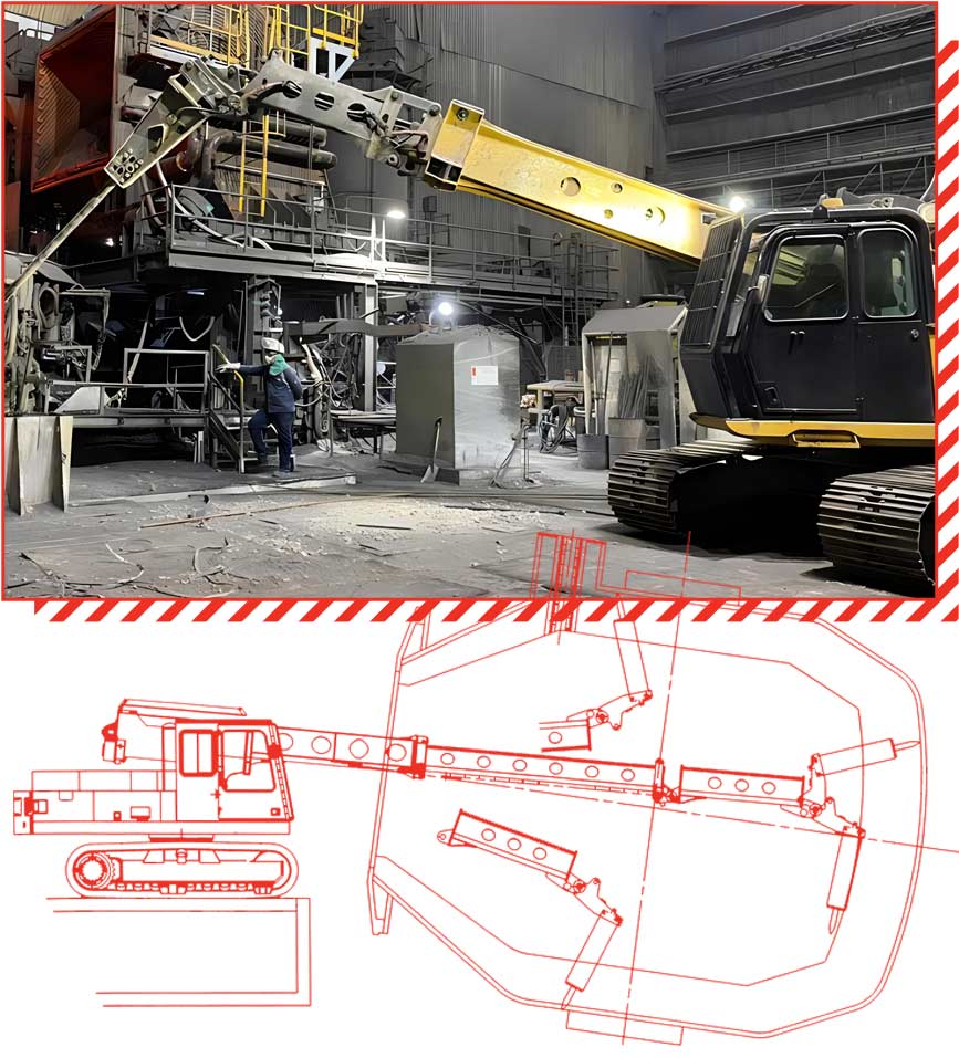 Gradall At Work Background